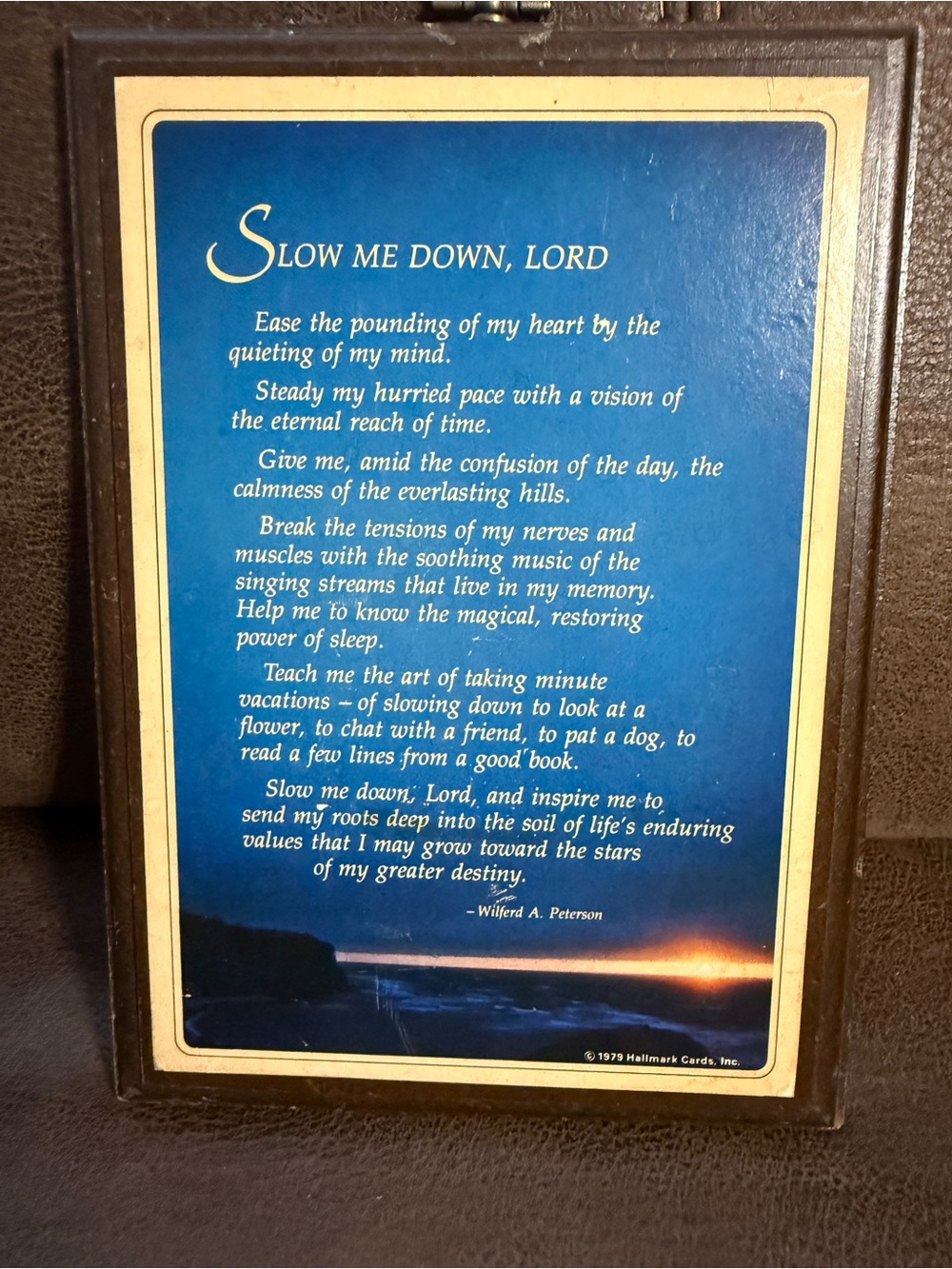 Hallmark Religious Poem Gospel Wall Decor Wall Art Inspirational 1979